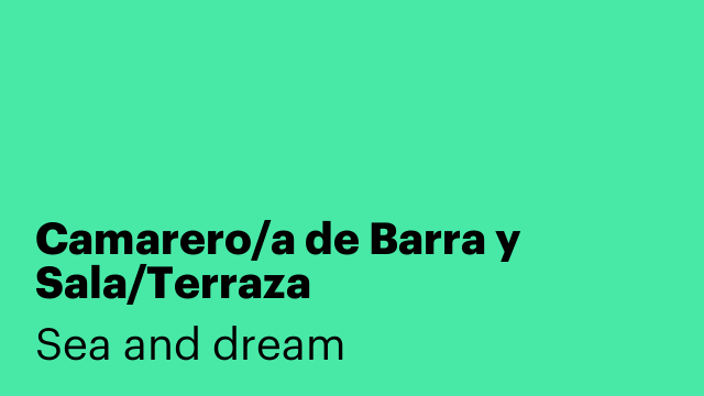 Camarero/a de Barra y Sala/Terraza