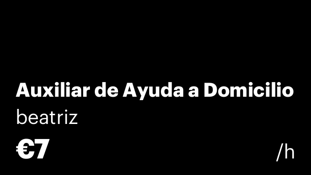 Auxiliar de Ayuda a Domicilio