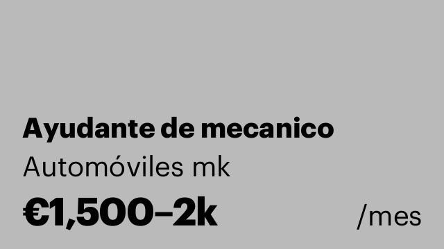 Ayudante de mecanico