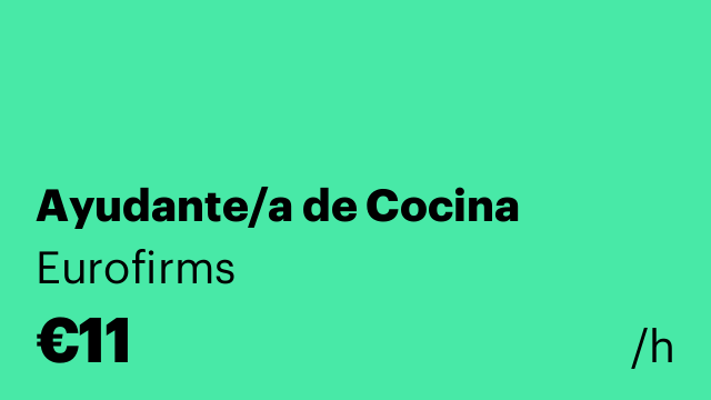 Ayudante/a de Cocina