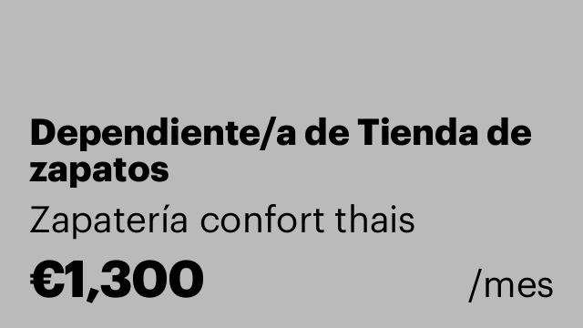 Dependiente/a de Tienda de zapatos