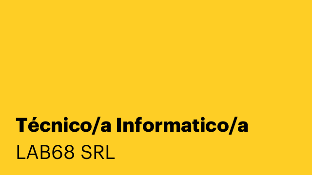 Técnico/a Informatico/a
