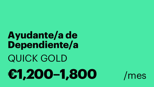 Ayudante/a de Dependiente/a