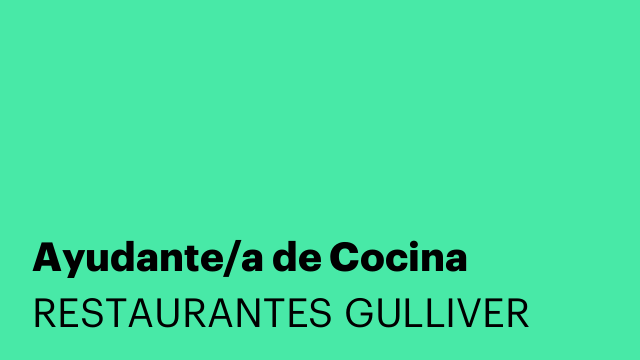 Ayudante/a de Cocina