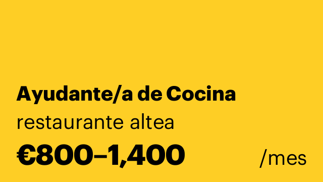 Ayudante/a de Cocina