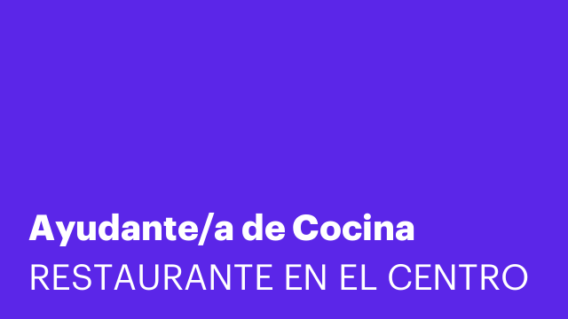 Ayudante/a de Cocina