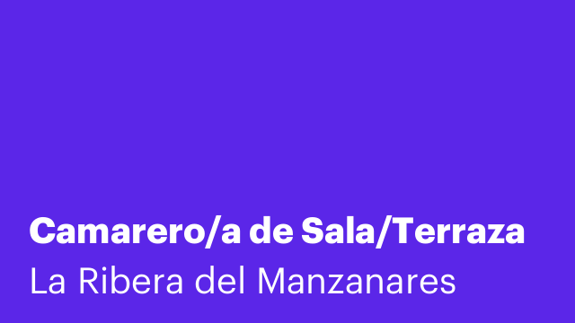 Camarero/a de Sala/Terraza