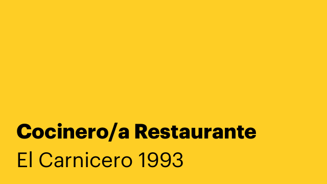 Cocinero/a Restaurante