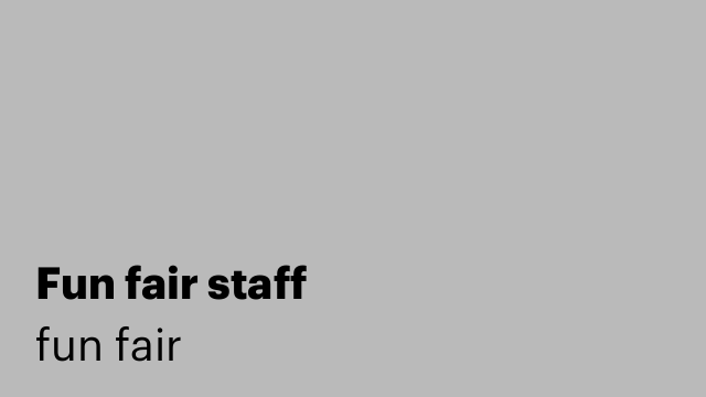 Fun fair staff