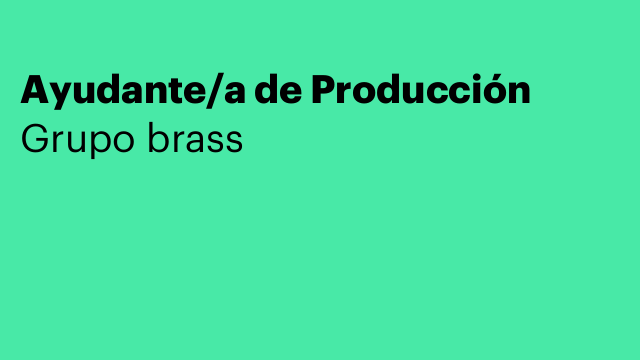 Ayudante/a de Producción