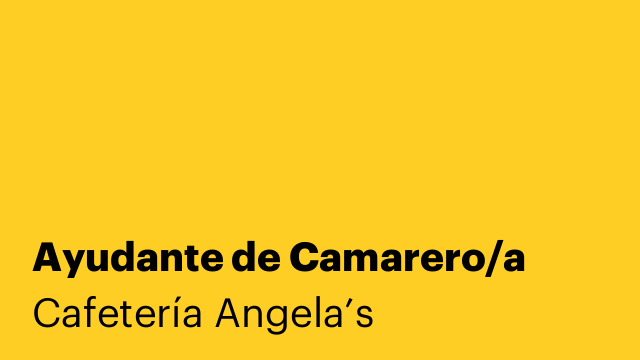 Ayudante de Camarero/a