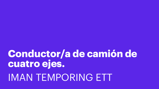 Conductor/a de camión de cuatro ejes.