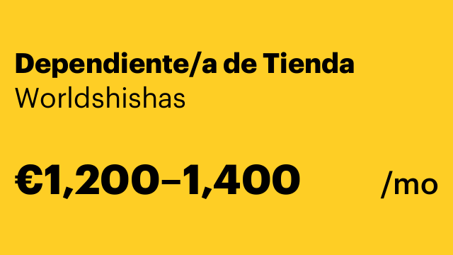 Dependiente/a de Tienda