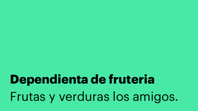 Dependienta de fruteria