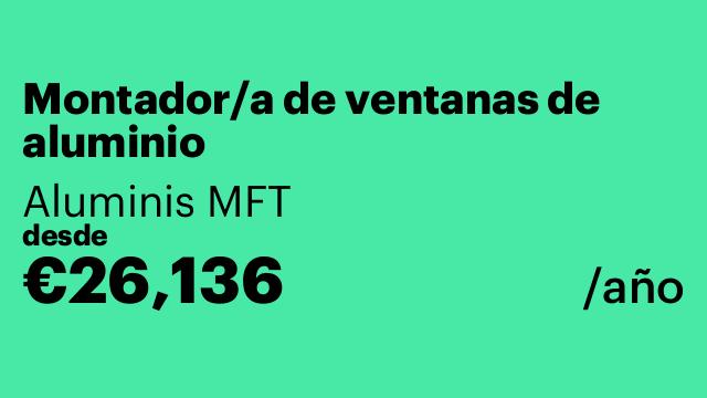 Montador/a de ventanas de aluminio