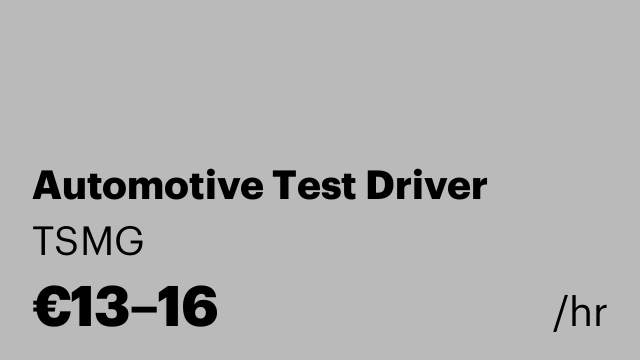 Automotive Test Driver