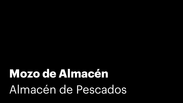 Mozo de Almacén