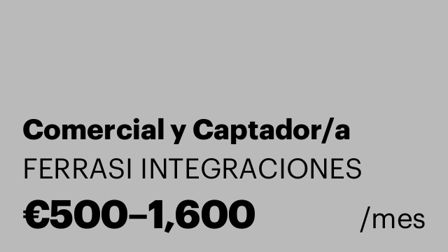 Comercial y Captador/a