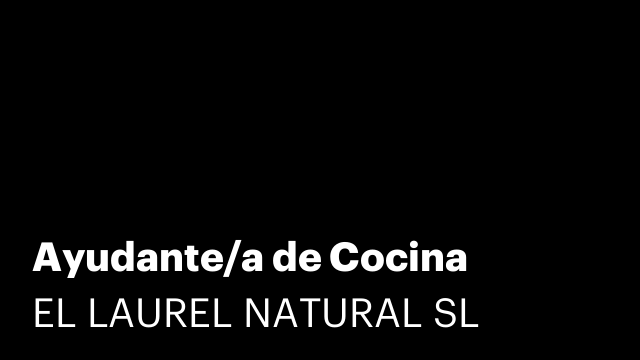 Ayudante/a de Cocina