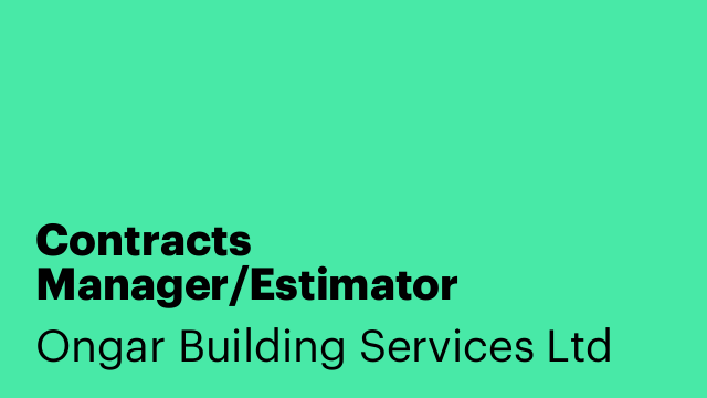 Contracts Manager/Estimator
