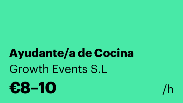 Ayudante/a de Cocina