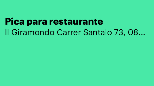 Pica para restaurante