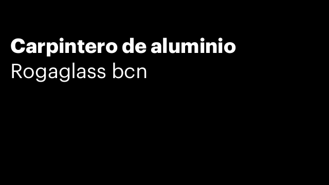 Carpintero de aluminio