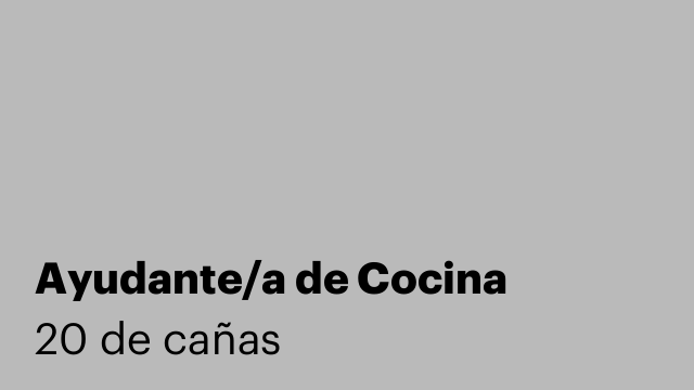 Ayudante/a de Cocina