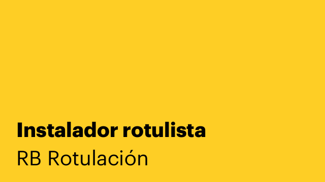Instalador rotulista