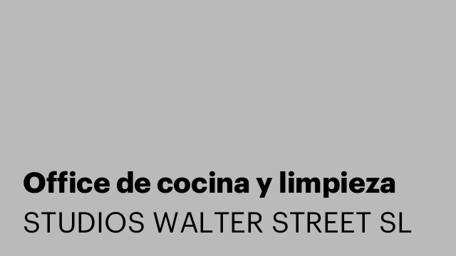 Office de cocina y limpieza