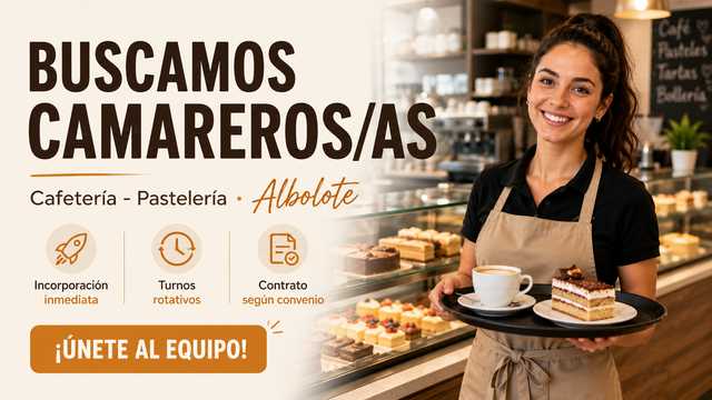 Camarero/a de cafetería-pastelería