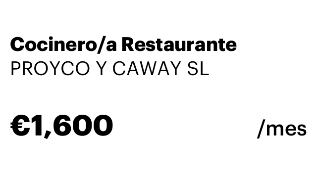 Cocinero/a Restaurante