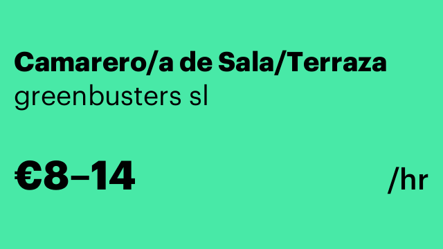 Camarero/a de Sala/Terraza
