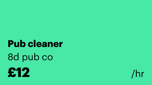 Pub cleaner