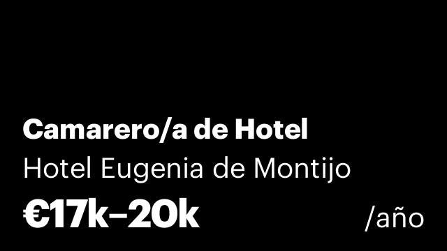 Camarero/a de Hotel