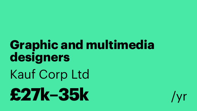 Graphic and multimedia designers