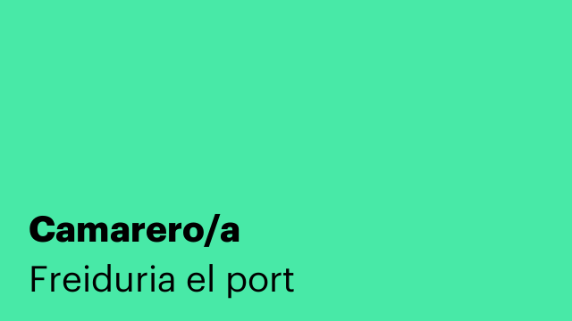 Camarero/a