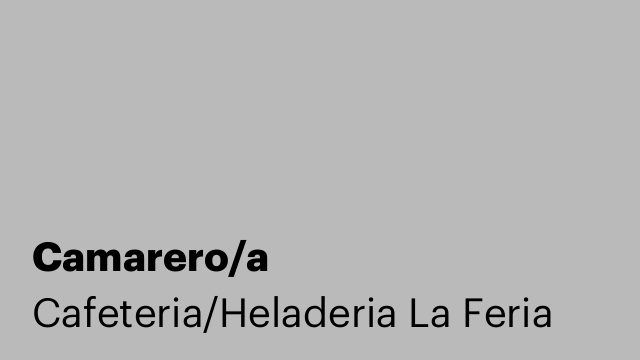 Camarero/a