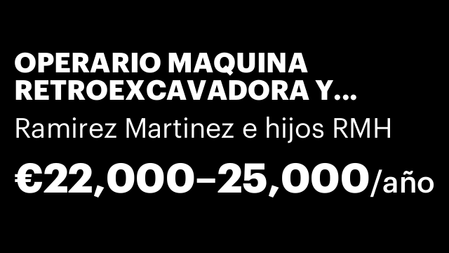 OPERARIO MAQUINA RETROEXCAVADORA Y GIRATORIA