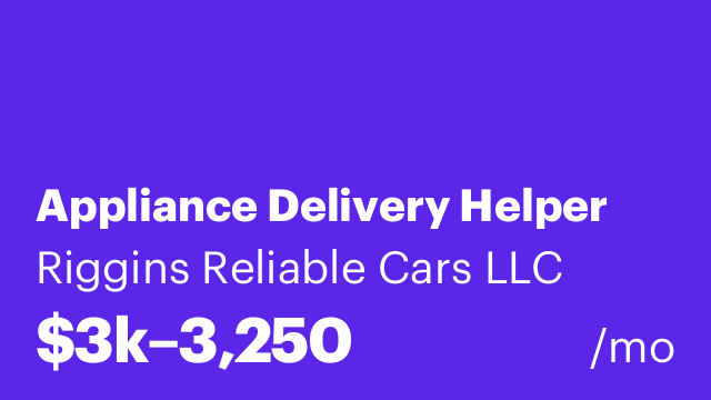 Appliance Delivery Helper