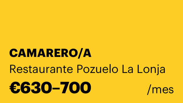 CAMARERO/A