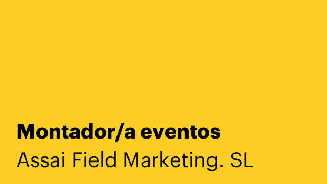 Montador/a eventos