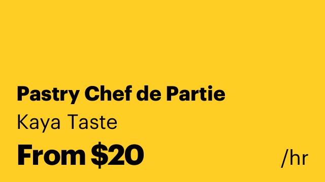Pastry Chef de Partie
