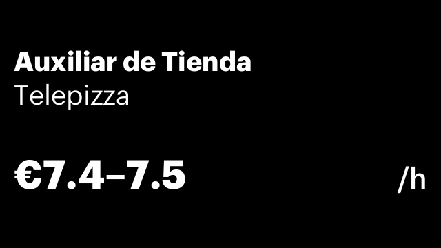 Auxiliar de Tienda