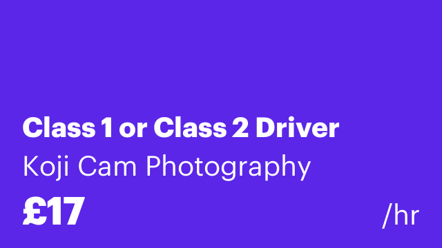 Class 1 or Class 2 Driver