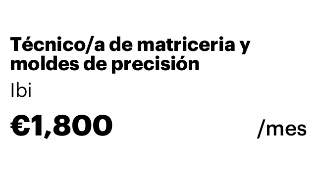 Técnico/a de matriceria y moldes de precisión