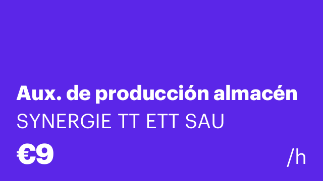 Aux. de producción almacén