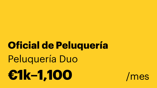 Oficial de Peluquería