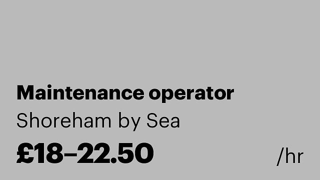 Maintenance operator
