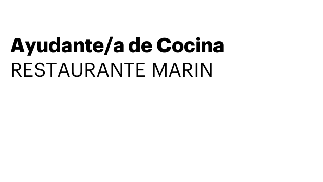 Ayudante/a de Cocina